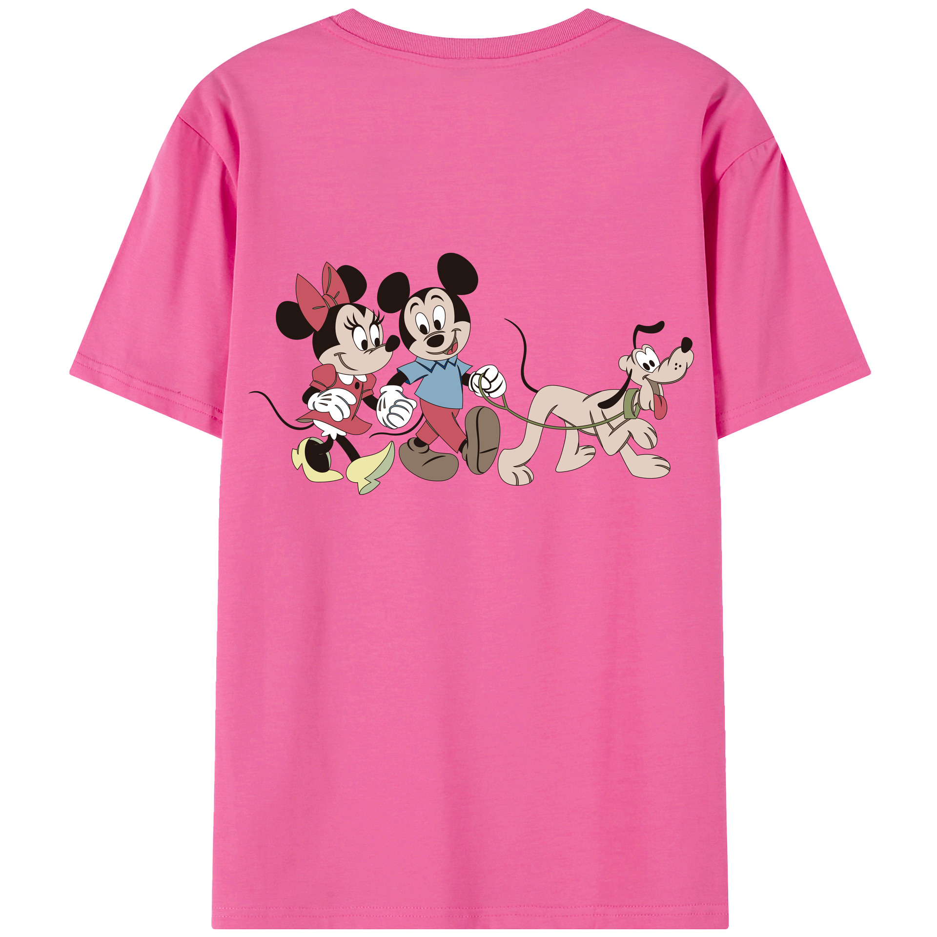 （画像用） ミッキーマウス Mickey Mouse レディース半袖Tシャツ(バックプリント)